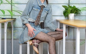 034/小千~《复古波点》教室里的复古少女穿搭。