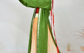 242/阿若~《柳绿朱华》柳绿衫轻朱色暖,宋韵流转在眉间。